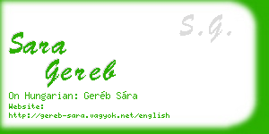 sara gereb business card