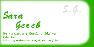 sara gereb business card